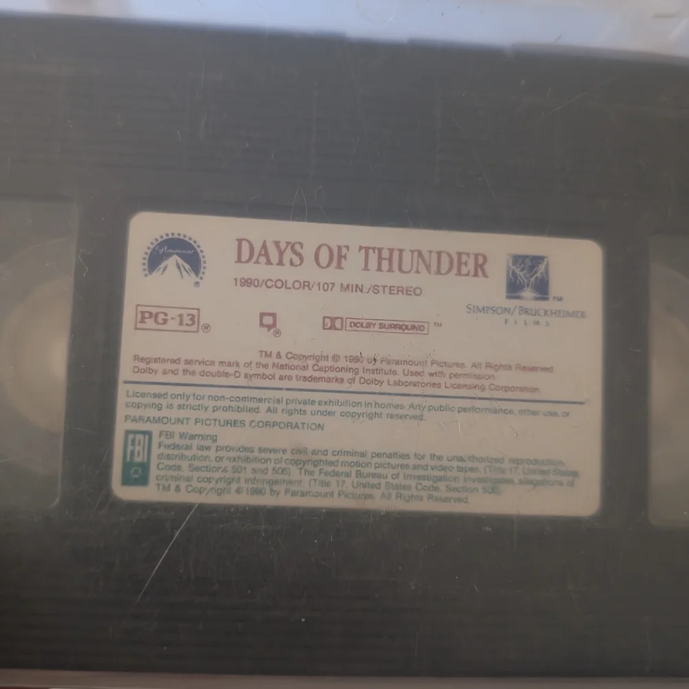 Vintage Black VHS Tape